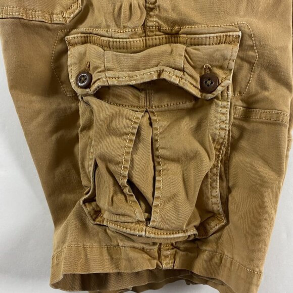 American Eagle Outfitters Extreme Flex Longer Length Cargo Shorts Men's 31 Khaki - Picture 6 of 13